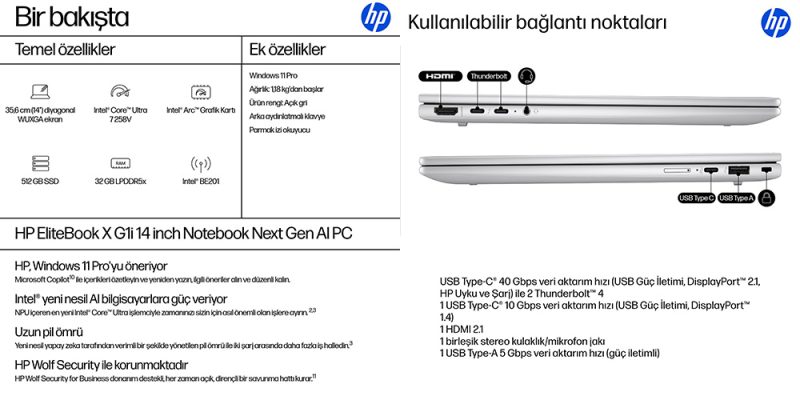 HP EliteBook X1 Flip Özellikler